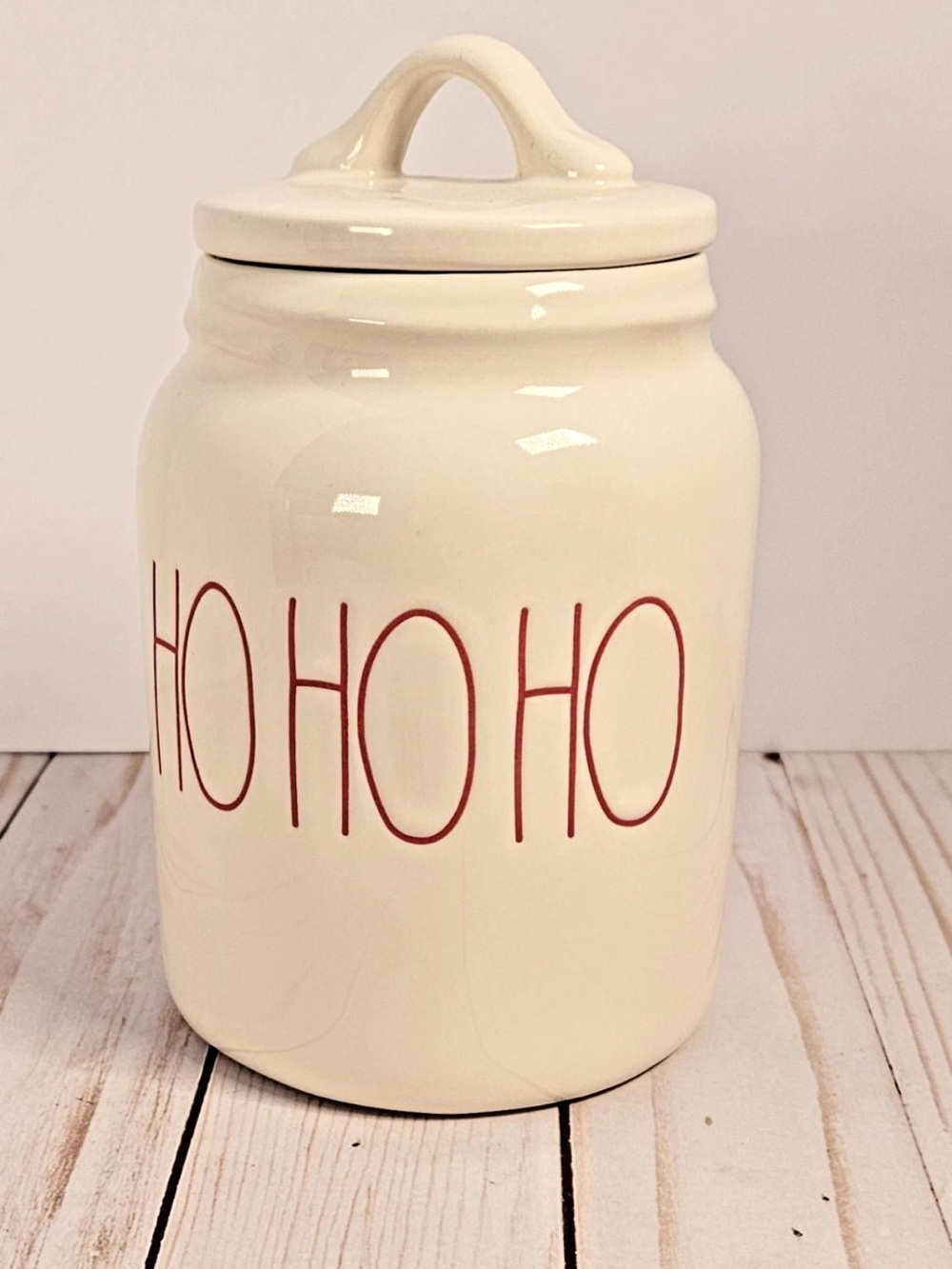 Rae Dunn ho ho ho canister